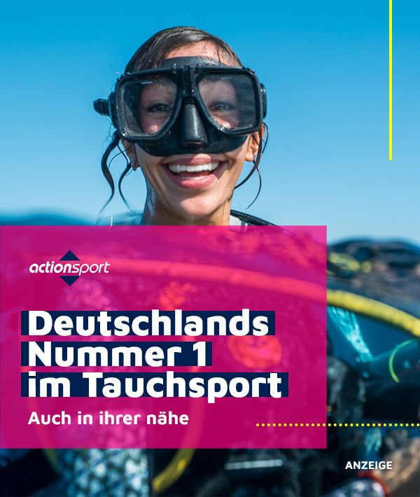 Anzeige Werbekunde actionsport – Deutschlands Nummer 1 im Tauchsport